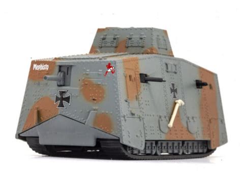 Panzerkampf Wwi German Heavy A7v Combat Grey Camouflage 172 Diecast