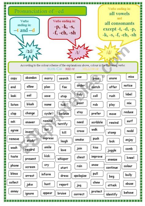 Simple Past Tense Add Ed English Esl Worksheets For Distance 86e
