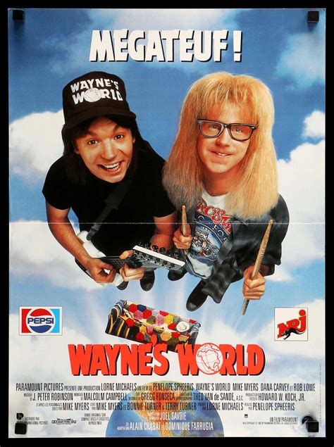 Waynes World 1992 Original French Movie Poster Original Film Art