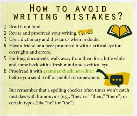 How To Avoid Writing Mistakes Materials For Learning English