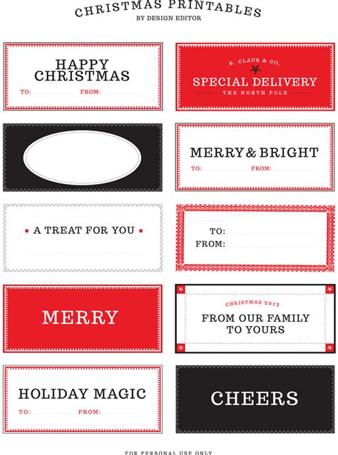 printable gift tag templates print  gift wrapping tags