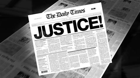 Justice Newspaper Headline Intro Loops Stock Footage Ad