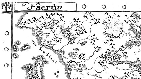 Fantasy Map Of Faerun Dandds Forgotten Realms