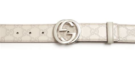 Gucci Interlocking G Belt In White Lyst