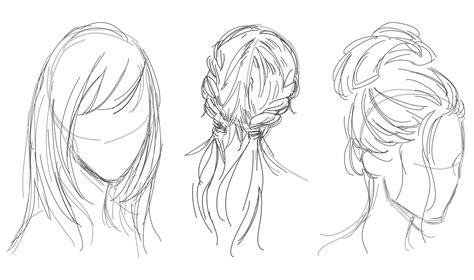 How To Draw Anime Hair Female Step By Step How To Draw Anime Hair For