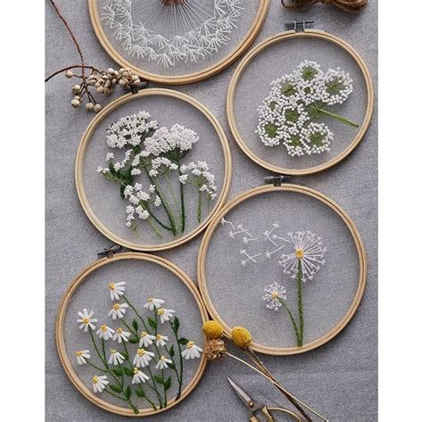 Kits Sewing And Fiber Wall Art Diy Needlework T Love Flower Hand