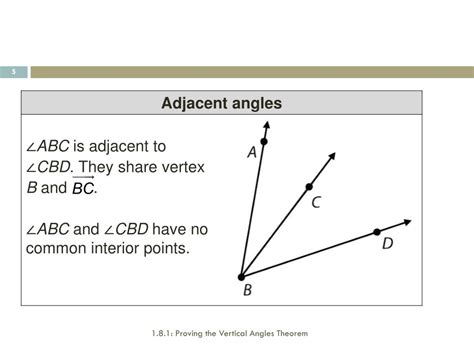 Ppt Proving The Vertical Angles Theorem Powerpoint