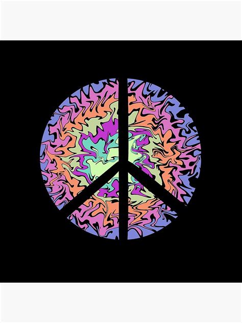 Psychedelic Peace Sign Poster By Kimzammit405 Redbubble