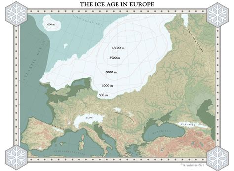 The Ice Age In Europe By Arminius1871 Ice Age Map Of Britain Europe