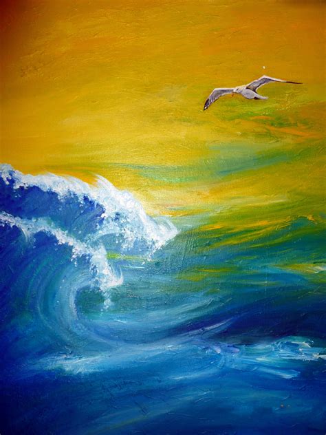 Ocean Waves In 2021 Painting Artwork Painting Acrylic Painting Canvas