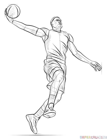 How To Draw A Basketball Player Dunking Step By Step Drawing