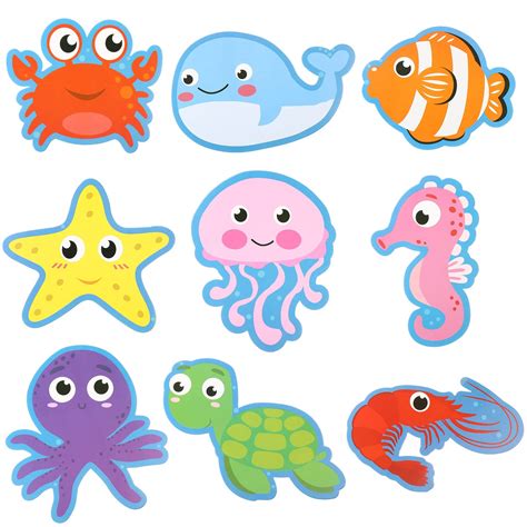Buy 45 Pieces Ocean Sea Animal Creature Cutouts With Glue Point Dots