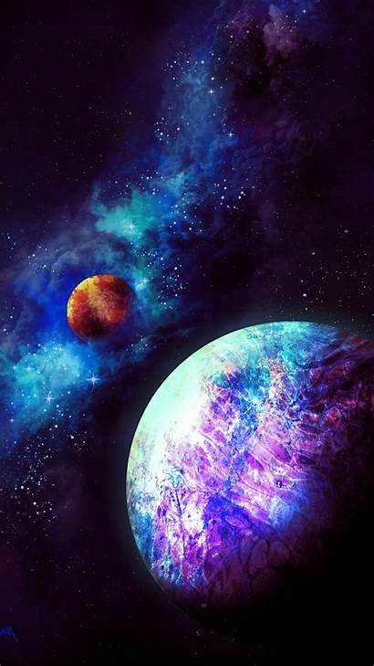 Galaxy Nebula Planets Clouds Iphone Wallpapercan Samsung