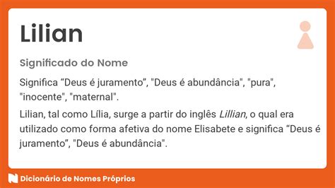 Significado Do Nome Lilian Dicion Rio De Nomes Pr Prios