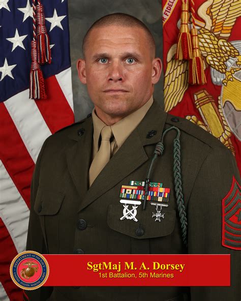 Sergeant Major Matthew A Dorsey 1st Marine Division Leaders