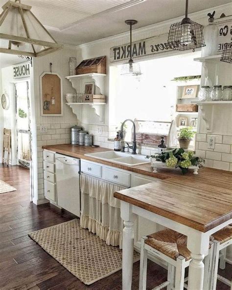 Most french kitchens, like the italian ones do consider the chopping table as a centre piece for the kitchen. 116+ Stunning Modern Rustic Farmhouse Kitchen Cabinets ...