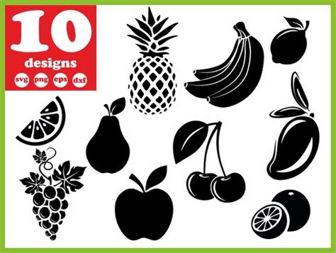 Fruits Svg File Fruits Vector Fruits Decal Fruits For Cricut Etsy Finland