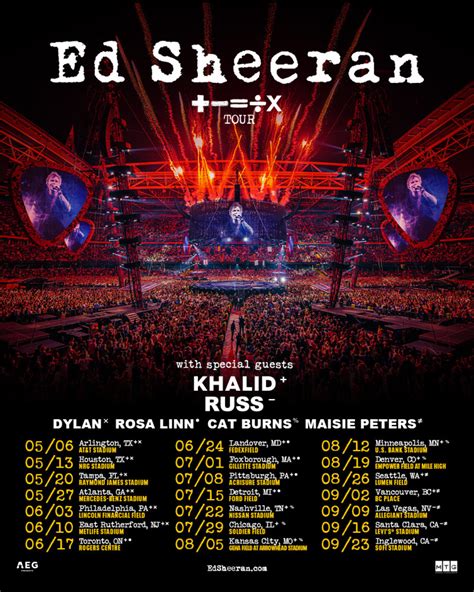 Billets Ed Sheeran Allegiant Stadium Las Vegas Du 09 Septembre 2023