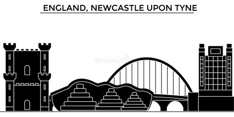 England Newcastle Upon Tyne Architecture Vector City Skyline Travel