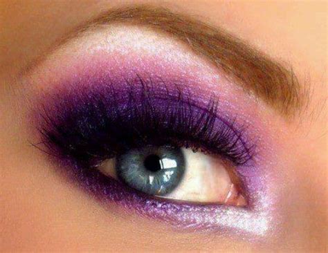 Blue Eyes Purple Eye Shadow Purple Eye Makeup Purple Eyeshadow Beautiful Makeup