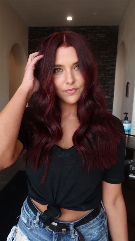 57 Cherry Red Hair Ideas Update In 2023 Wine Hair Color Dark Red