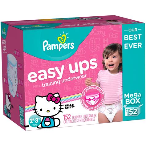 Pampers Easy Ups Hello Kitty Training Underwear Size 2t3t 152 Ct Pack