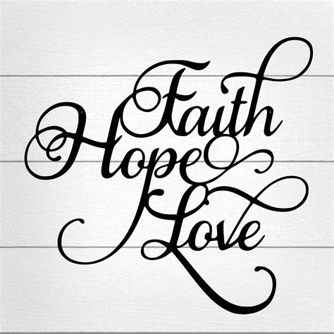 Faith Hope And Love Sign Handcrafted Seabiscuit Metal Designs