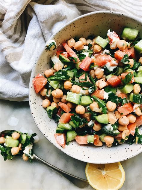 Summer Chickpea Salad With Feta The Healthy Hunter