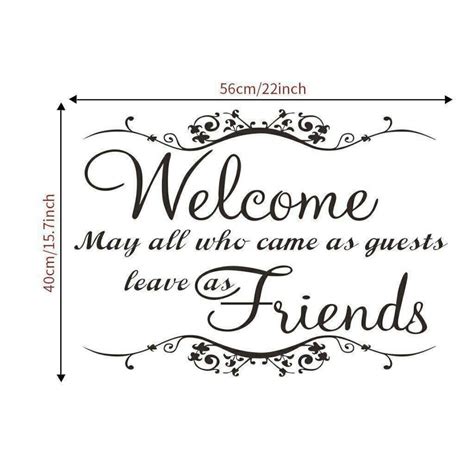 Welcome Guests Wall Art Sticker Hallway Living Room Quote Etsy