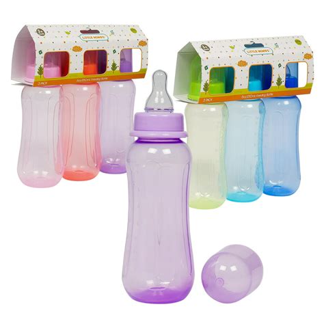 3 Pack Baby Feeding Bottle 3 Assortments 8oz