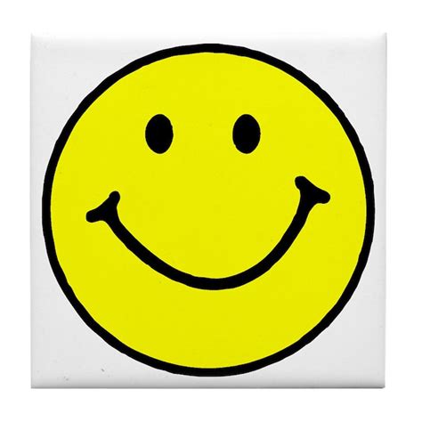 Smiley Face Tile Coaster By Cowpiecreek