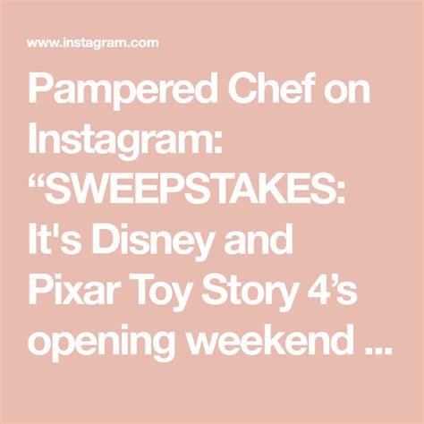 Pampered Chef On Instagram Sweepstakes Its Disney And Pixar Toy