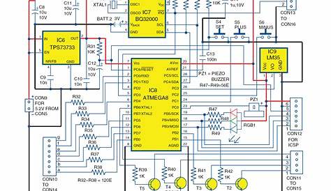 clock circuit board diagram