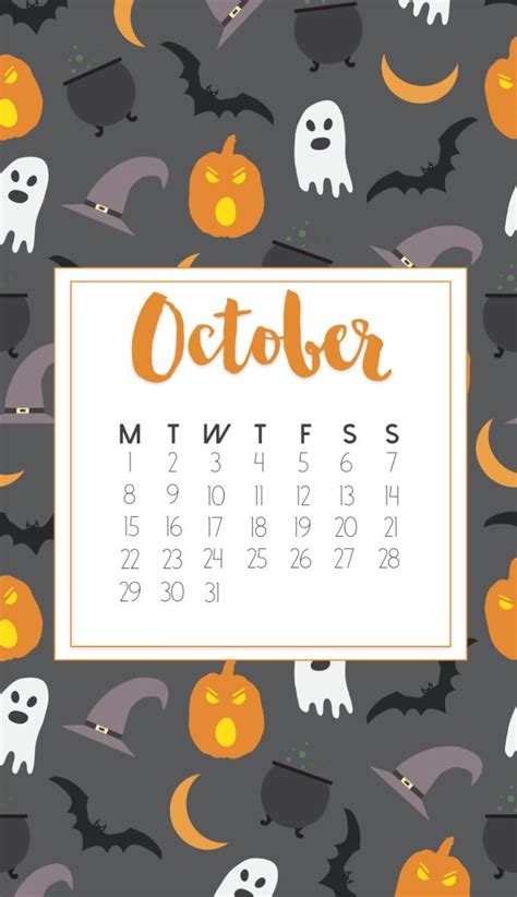 Best October 2018 Iphone Calendar Calendar Wallpaper Iphone