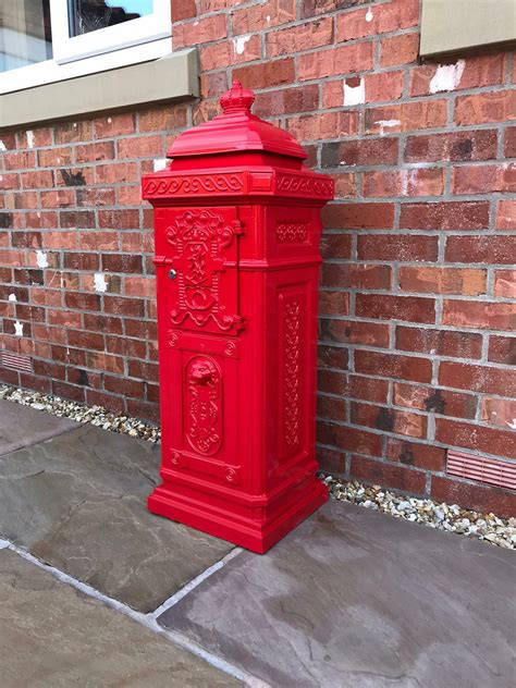 Metz Large Red Letter Box Post Box Mail Letterbox Drop Tall Free