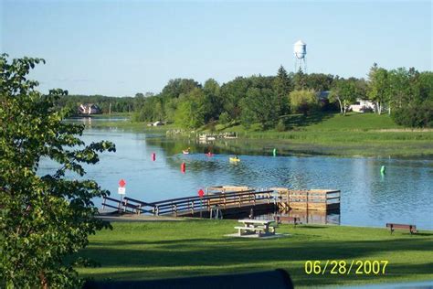It is known as the walleye capital of the world. Baudette MN with a view of the Rainy River | Harris Hill ...