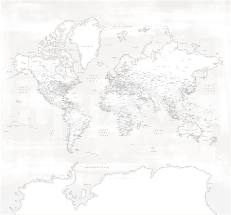 World Map Antarctica Maeli W Wallpaper Happywall