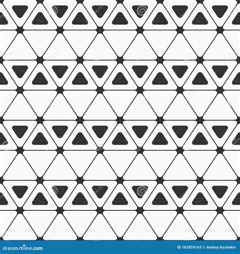 Abstract Seamless Pattern Triangles With Rounded Corners Stock Vector