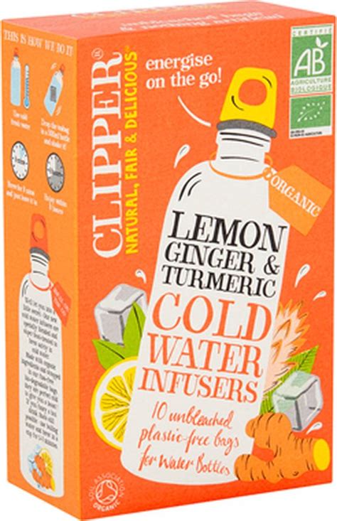 Clipper Organic Lemon Ginger Turmeric Cold Water Infusers Stuks