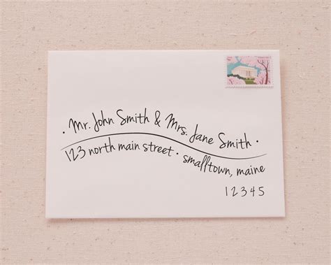 Printable Envelope Address Template Hand Lettered Wave Mail Art