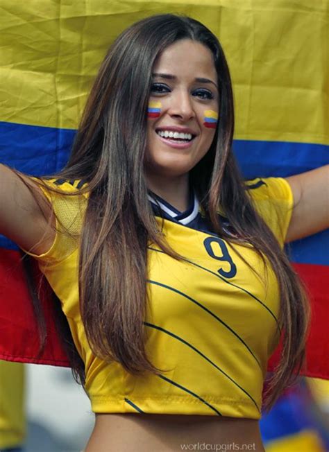 Worldcup 2014 Colombian Fan 2 Hot Football Fans Football Girls Soccer Fans Soccer Girls