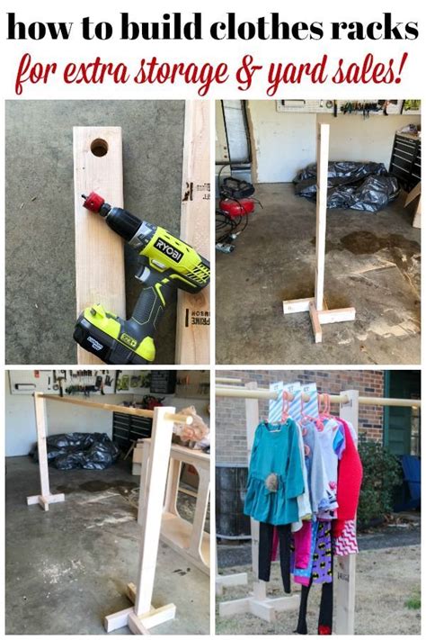 They would also be useful for garage sales. DIY Clothes Rack for Garage Sales | Diy clothes rack, Yard sale, Diy clothes