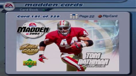 Madden Nfl 2002 Cards Youtube