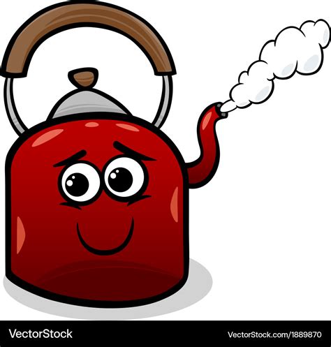 Kettle And Steam Cartoon Royalty Free Vector Image