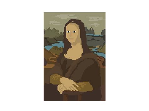 Mona Lisa Pixel Art By Marvinmarvel On Newgrounds