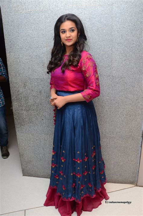 Keerthi Suresh At Remo Movie Success Meet 27 Fashion Long Skirt And