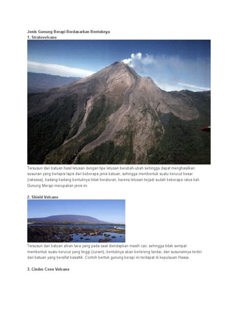 These sentences come from external sources and may not be accurate. Jenis Gunung Berapi Berdasarkan Bentuknya