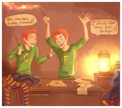 Fed And George Figuring Out The Marauders Map Art By Viria Harry