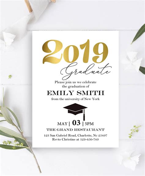 Printable Graduation Announcement Template