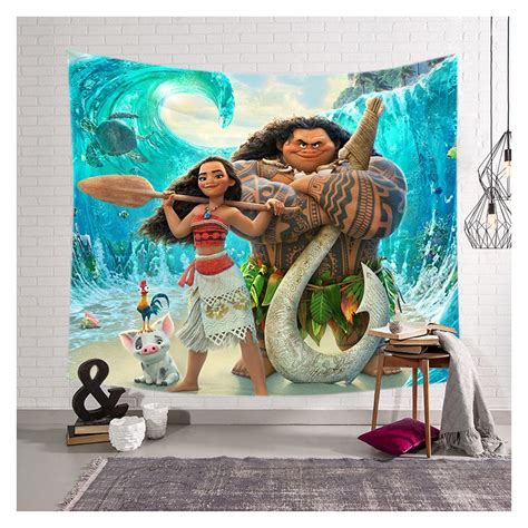 Starting this gorgeous tuesday with a gallery wall from our friend @tinagoodmandesigns! Moana Disney Movie Wall Tapestry Home Decor - Custom ...
